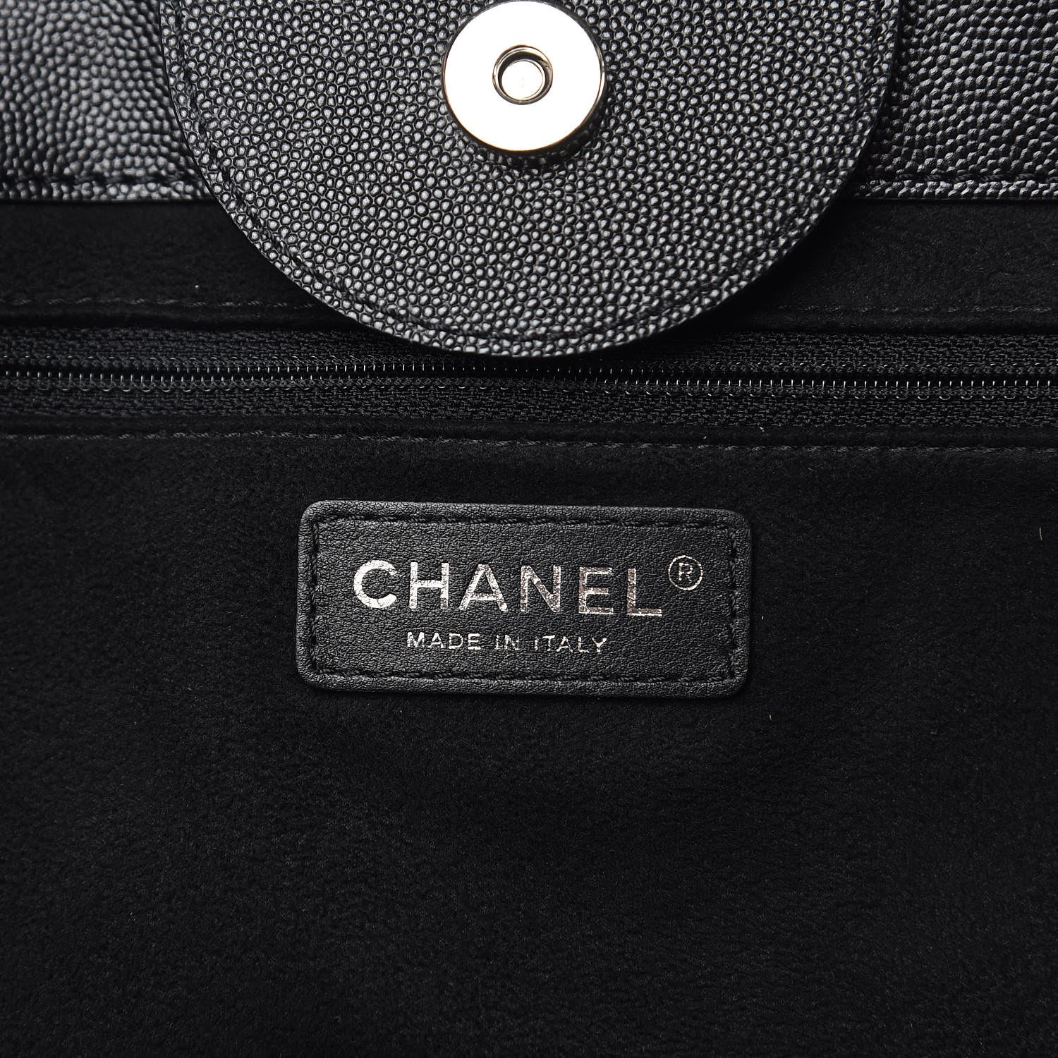 Chanel Caviar Large Studded Deauville Tote Black 6 of 10