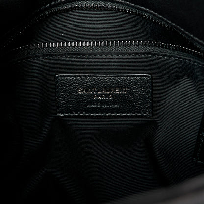 Saint Laurent Lambskin Quilted Monogram Monochrome Small Loulou Puffer Chain Satchel Black 6 of 11