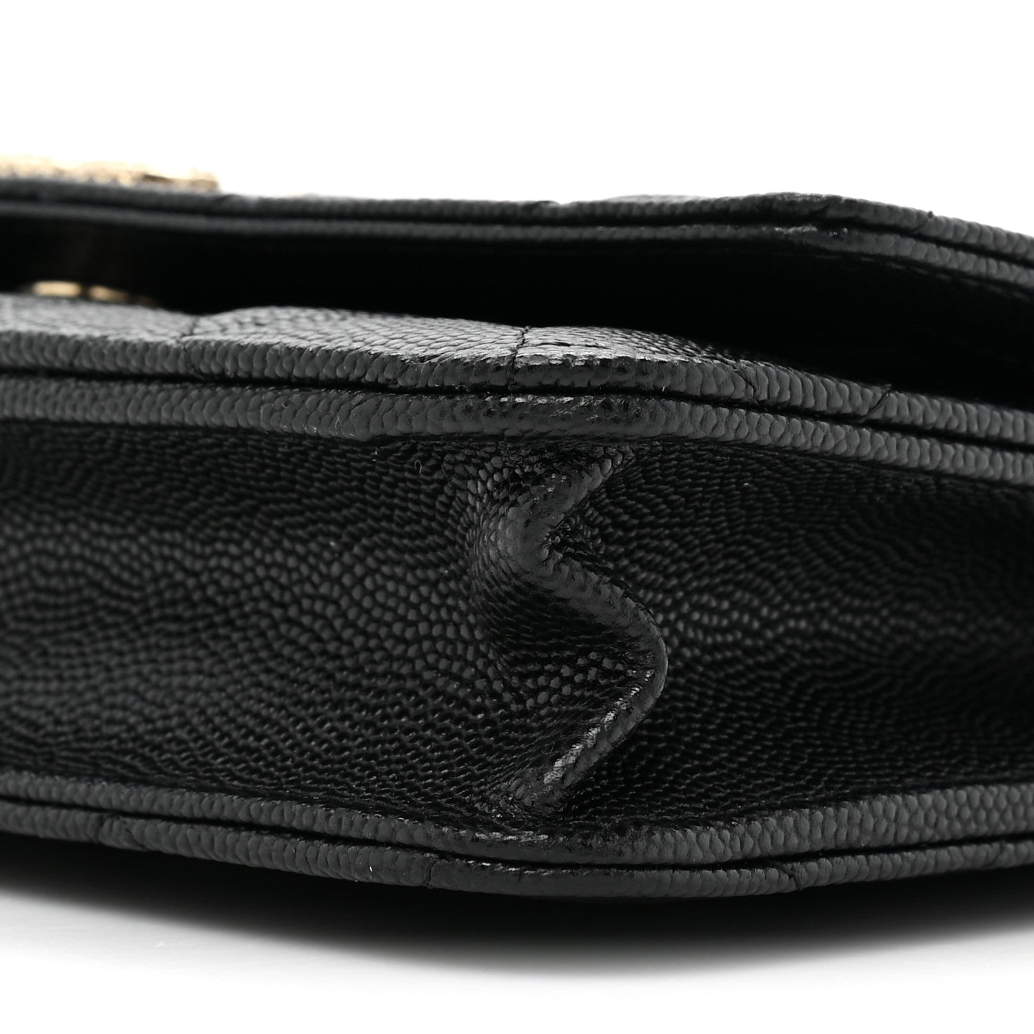Chanel Shiny Caviar Quilted Strass CC Wallet On Chain WOC Black 11 of 13