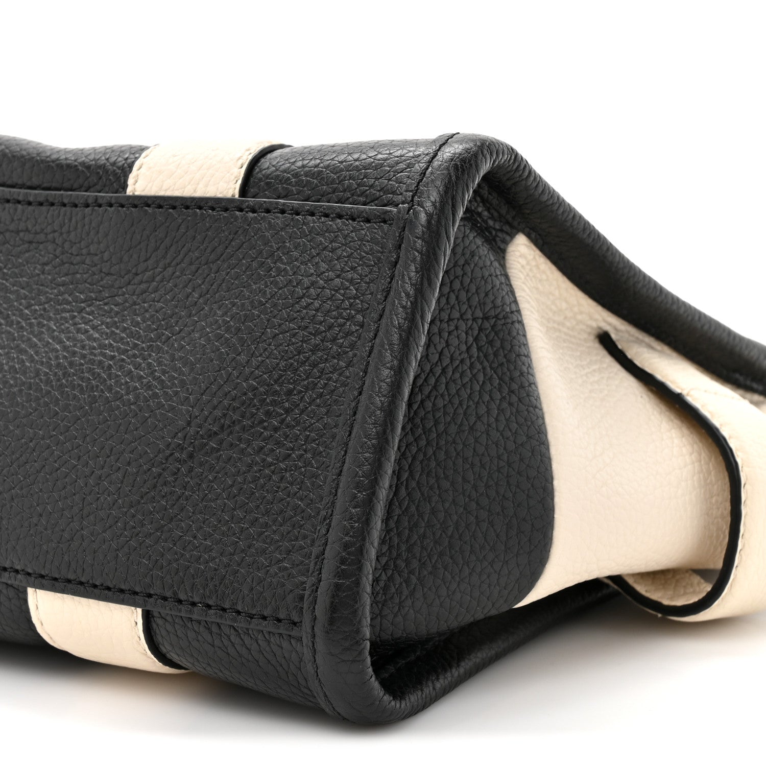 Marc Jacobs Grained Calfskin Small The Tote Bag Ivory Black 8 of 10
