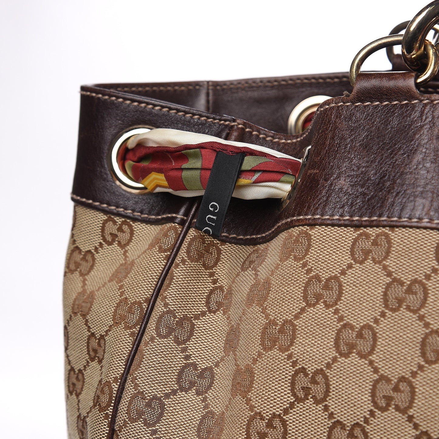 Monogram Large Positano Tote Brown