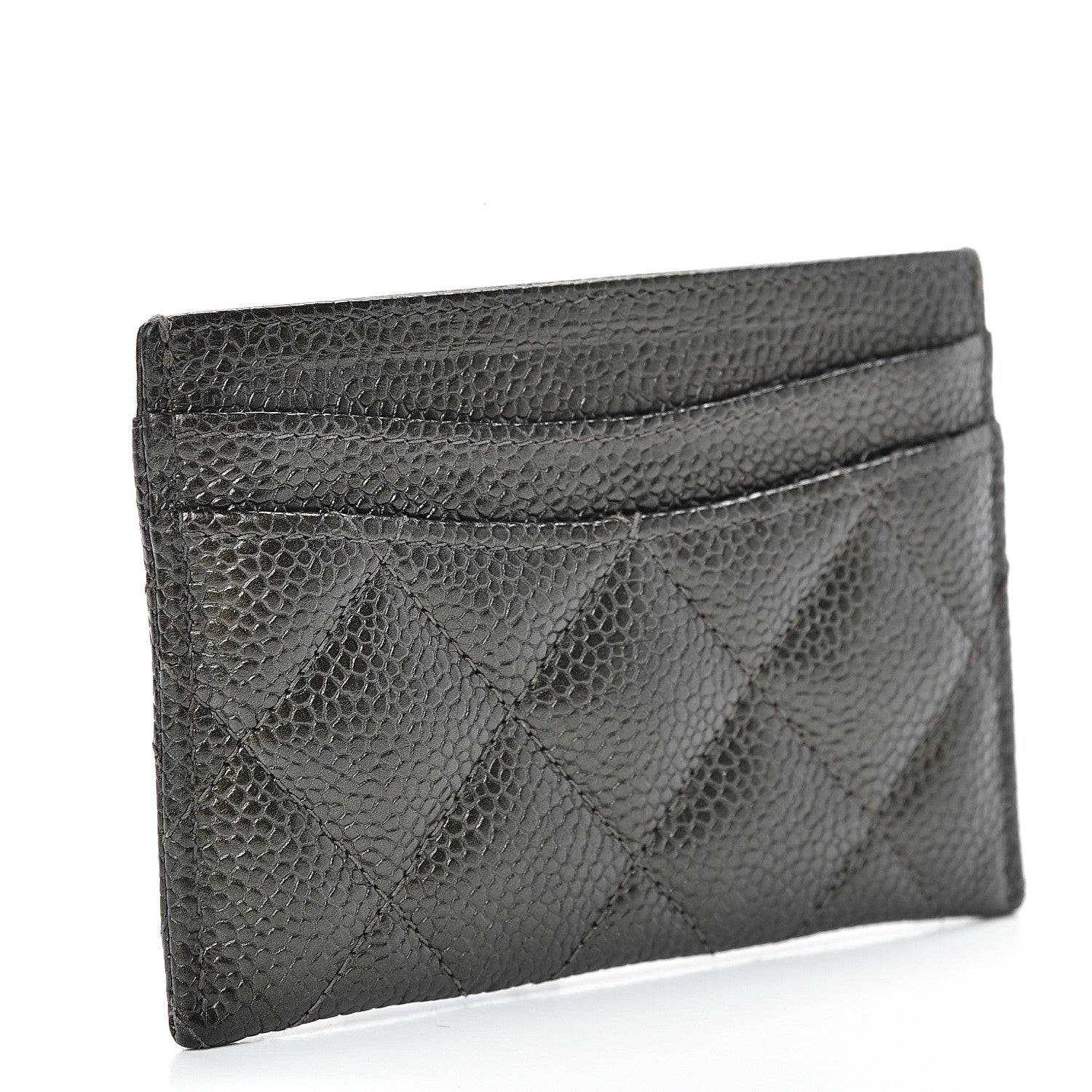 Chanel Caviar Quilted Card Holder Dark Charcoal 2 of 13