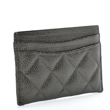 Chanel Caviar Quilted Card Holder Dark Charcoal 2 of 13