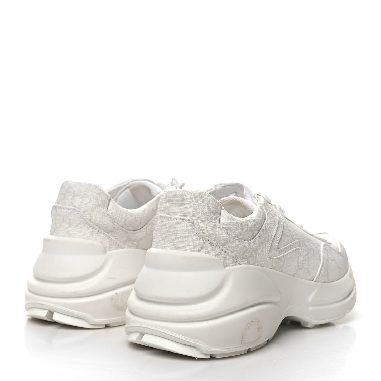 GG Supreme Monogram Womens Rhyton Sneakers 35.5 White