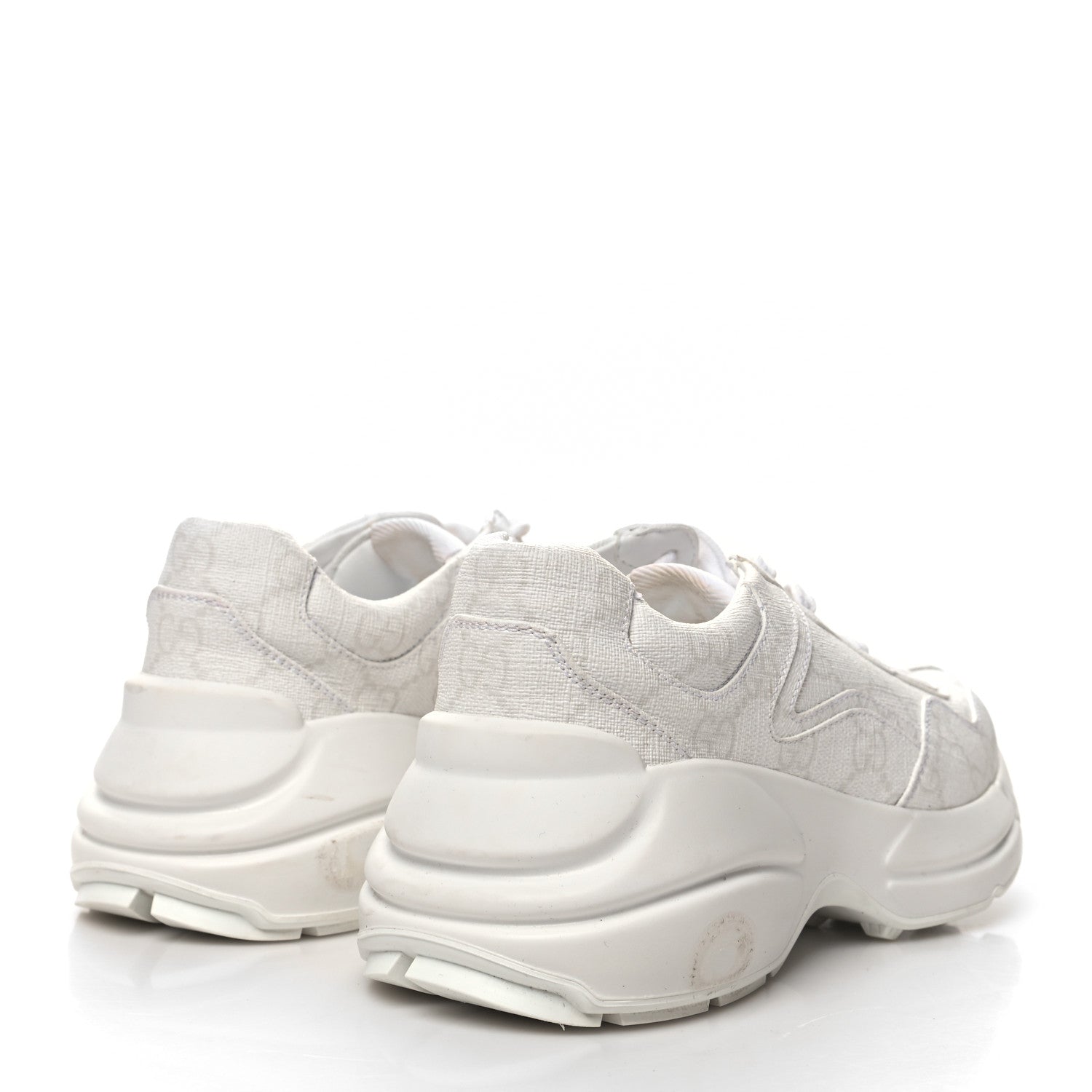 Gucci GG Supreme Monogram Womens Rhyton Sneakers 35.5 White 4 of 13