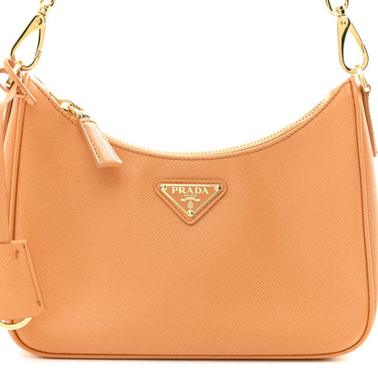 Prada Saffiano Lux Mini Re-Edition Shoulder Bag Arancio 8 of 10