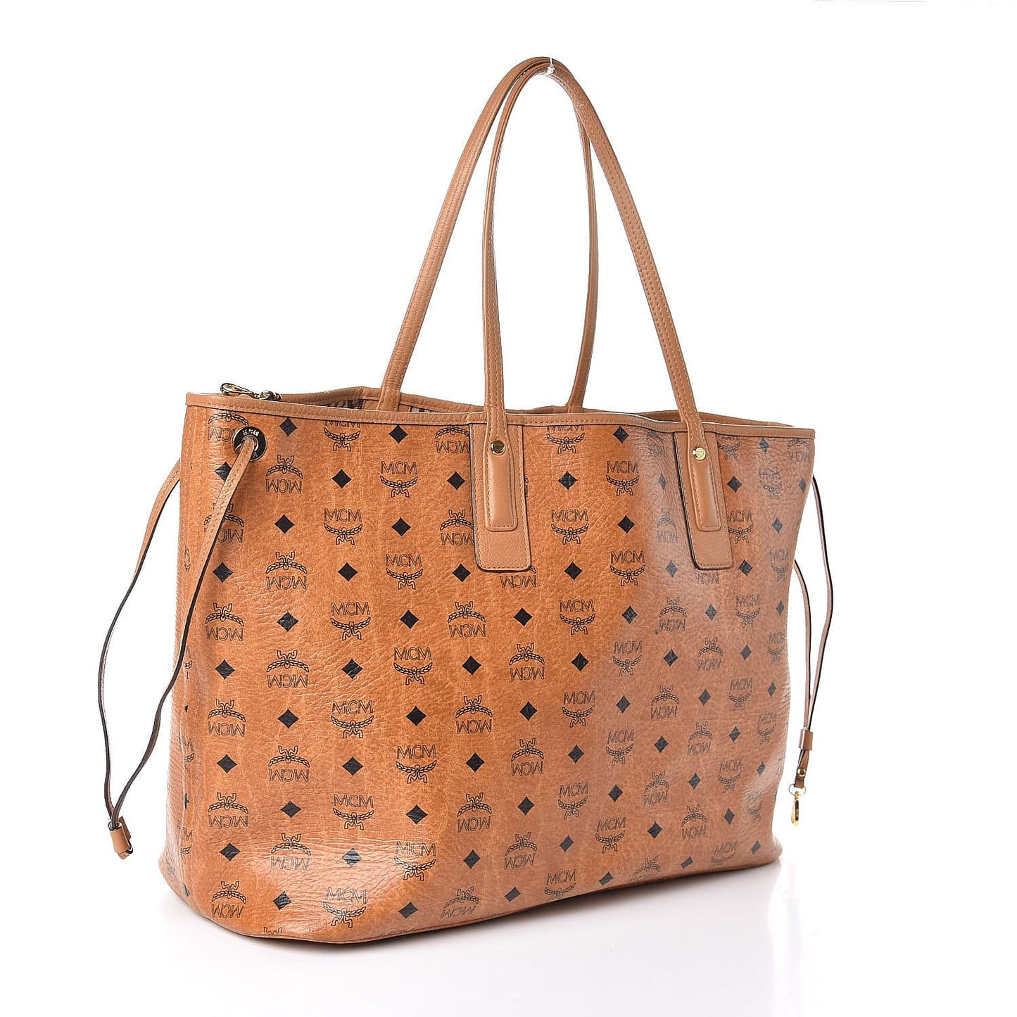 Visetos Large Liz Reversible Shopper Tote Cognac