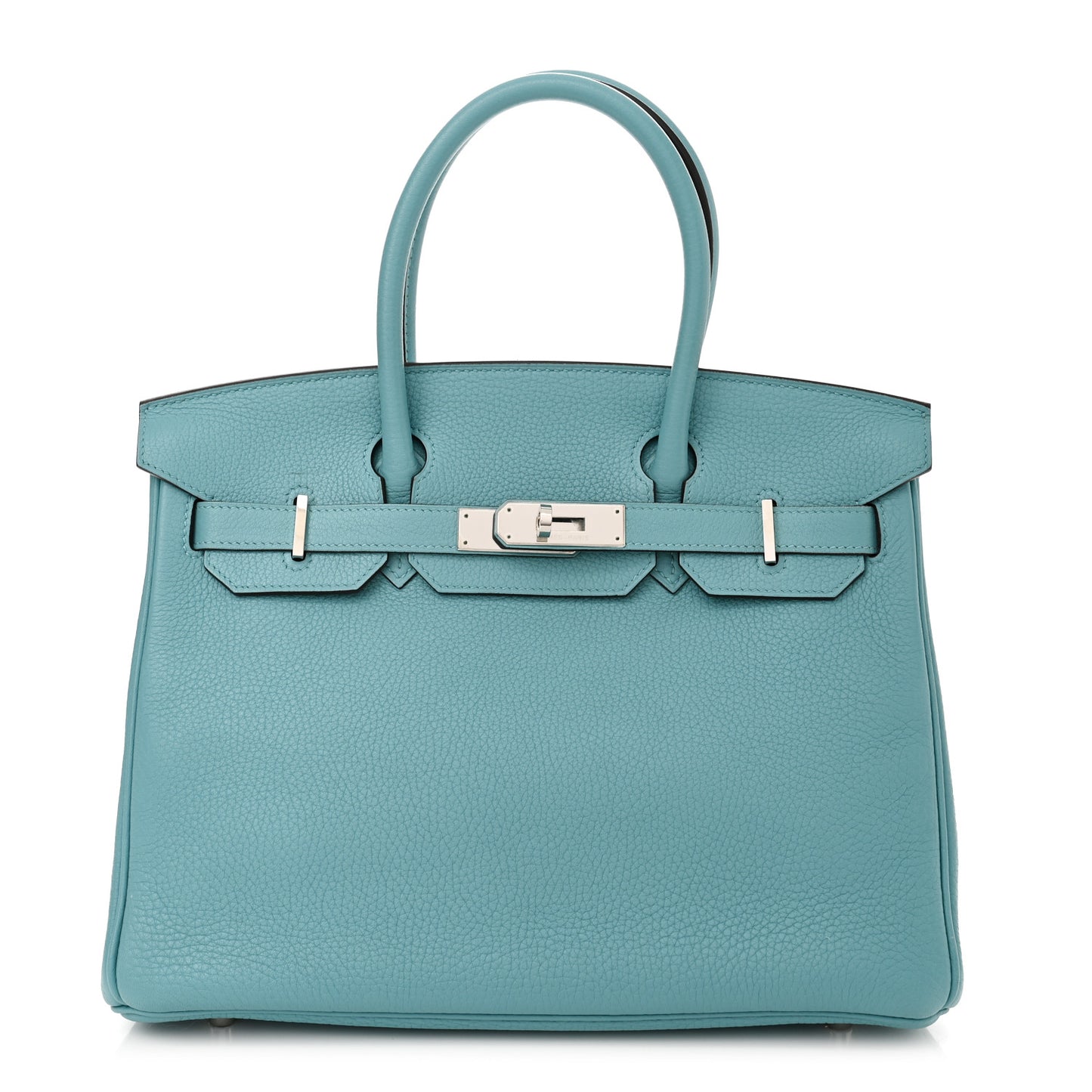 Taurillon Clemence Birkin 30 Bleu Saint Cyr
