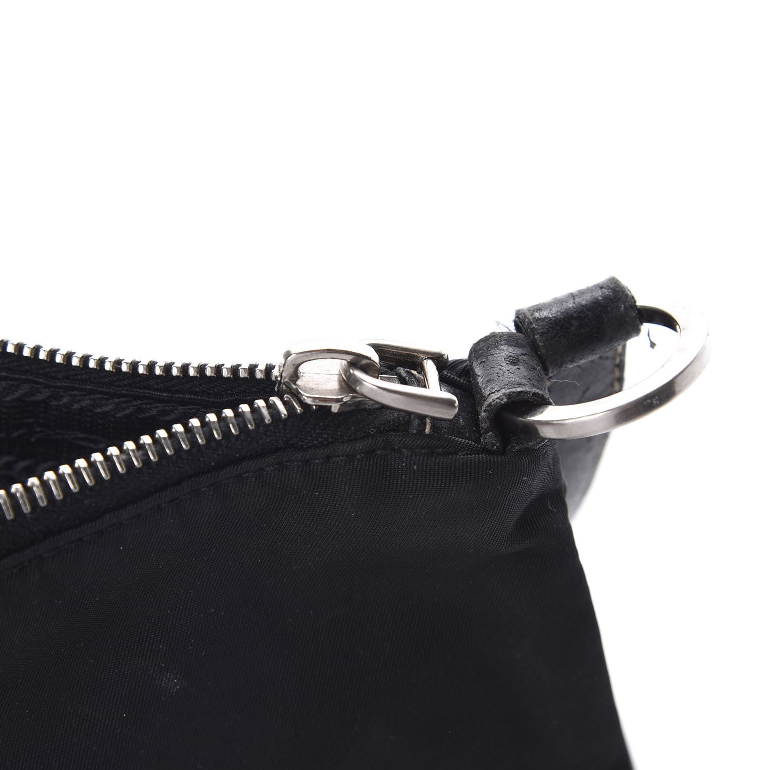 Prada Tessuto Light Nylon Soft Calf Shoulder Bag Black 7 of 11