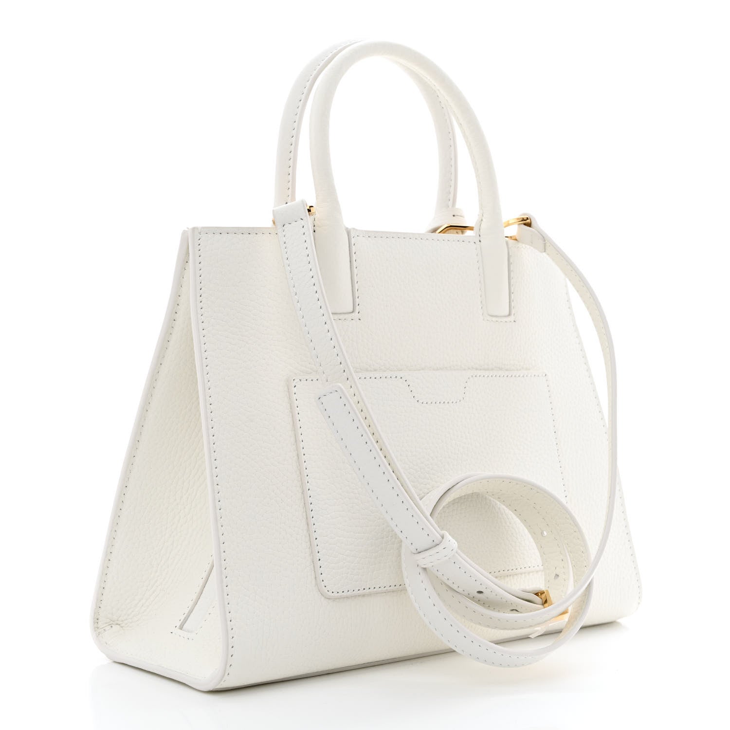 Burberry Calfskin Mini Frances Tote Optic White 3 of 10