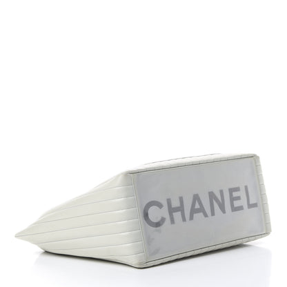 Chanel Lambskin Vertical Quilted Large Mademoiselle Tote Light Green 3 of 19