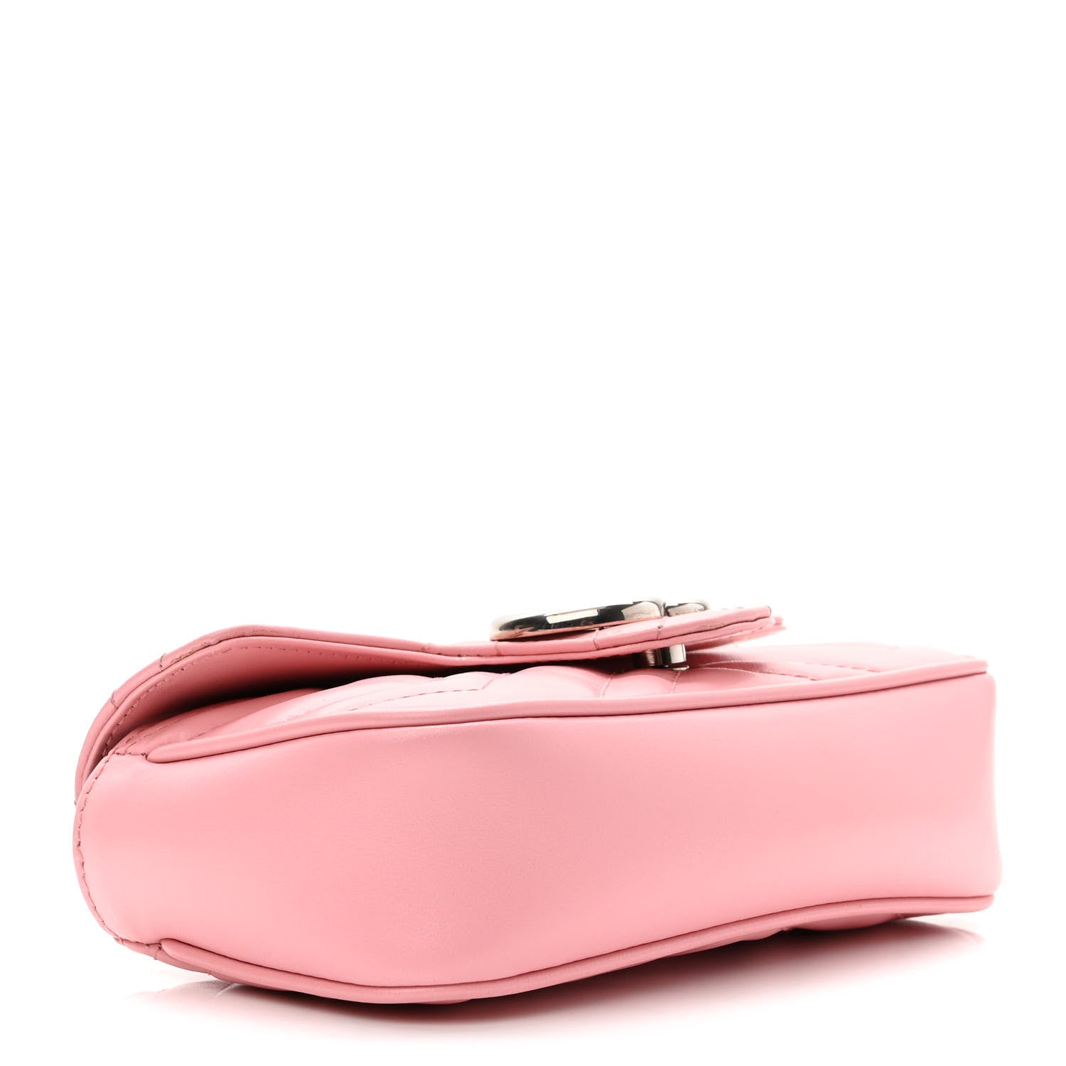 Gucci Calfskin Matelasse Super Mini GG Marmont Shoulder Bag Wild Rose 4 of 11