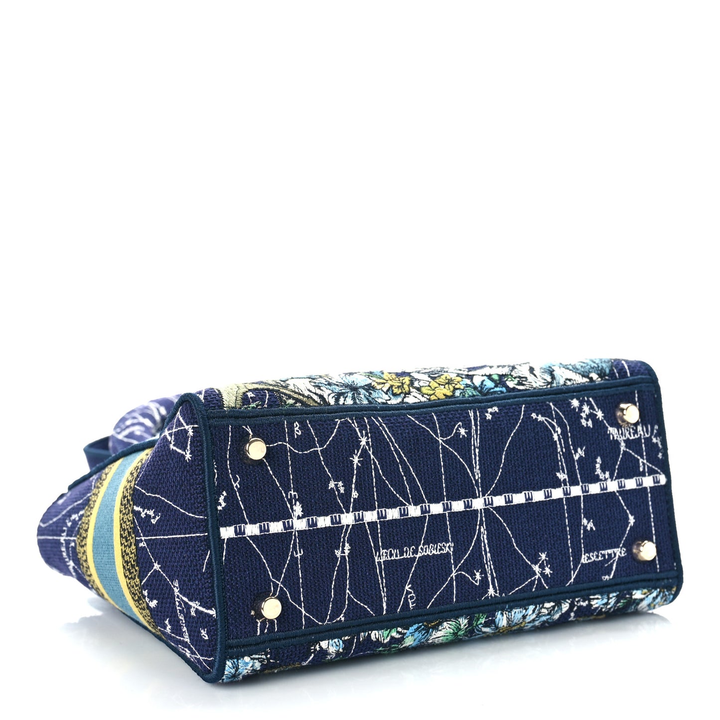 Canvas Embroidered Zodiac Medium Lady D-Lite Blue Multicolor