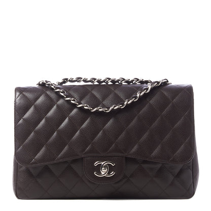 Chanel Caviar Quilted Jumbo Single Flap Brown 1 of 10