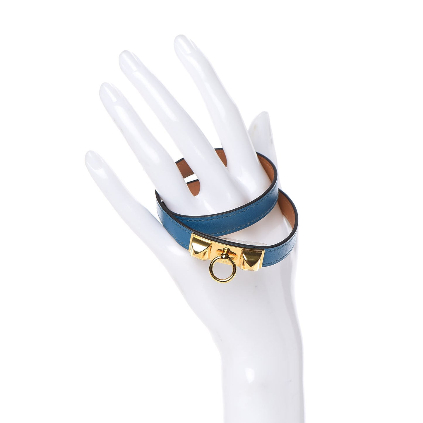 Tadelakt Rivale Double Tour Bracelet M Bleu Izmir
