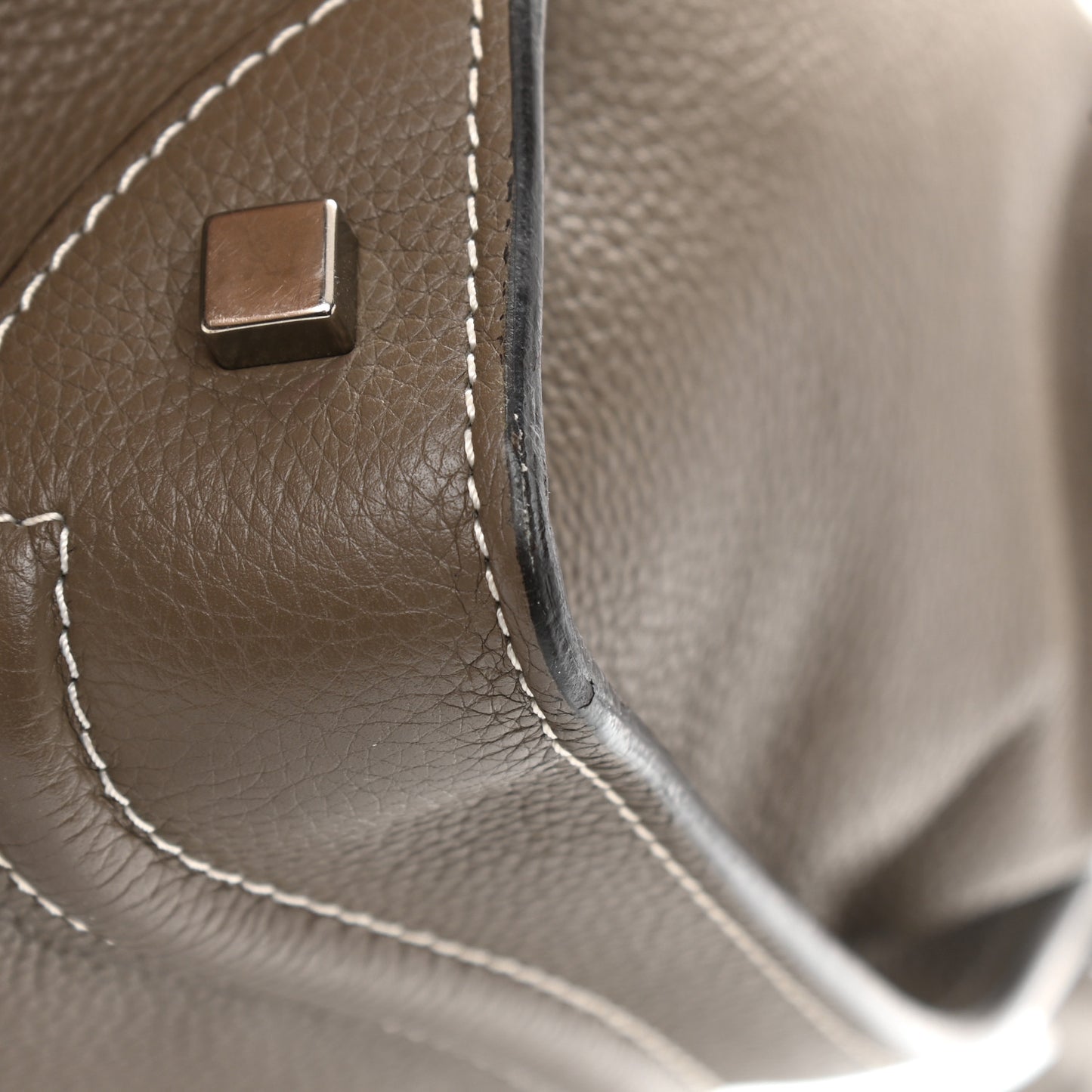Drummed Calfskin Mini Luggage Souris