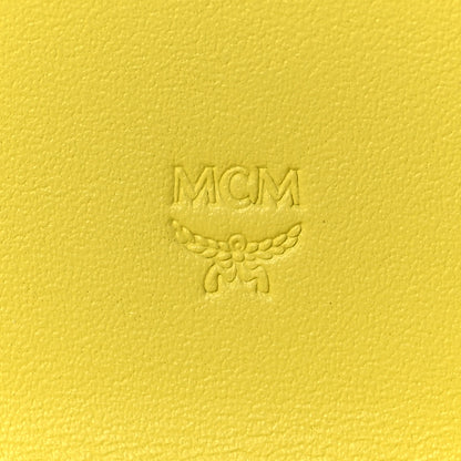 MCM Visetos Large Patricia Wallet On Chain Block Pink Yellow 5 of 6
