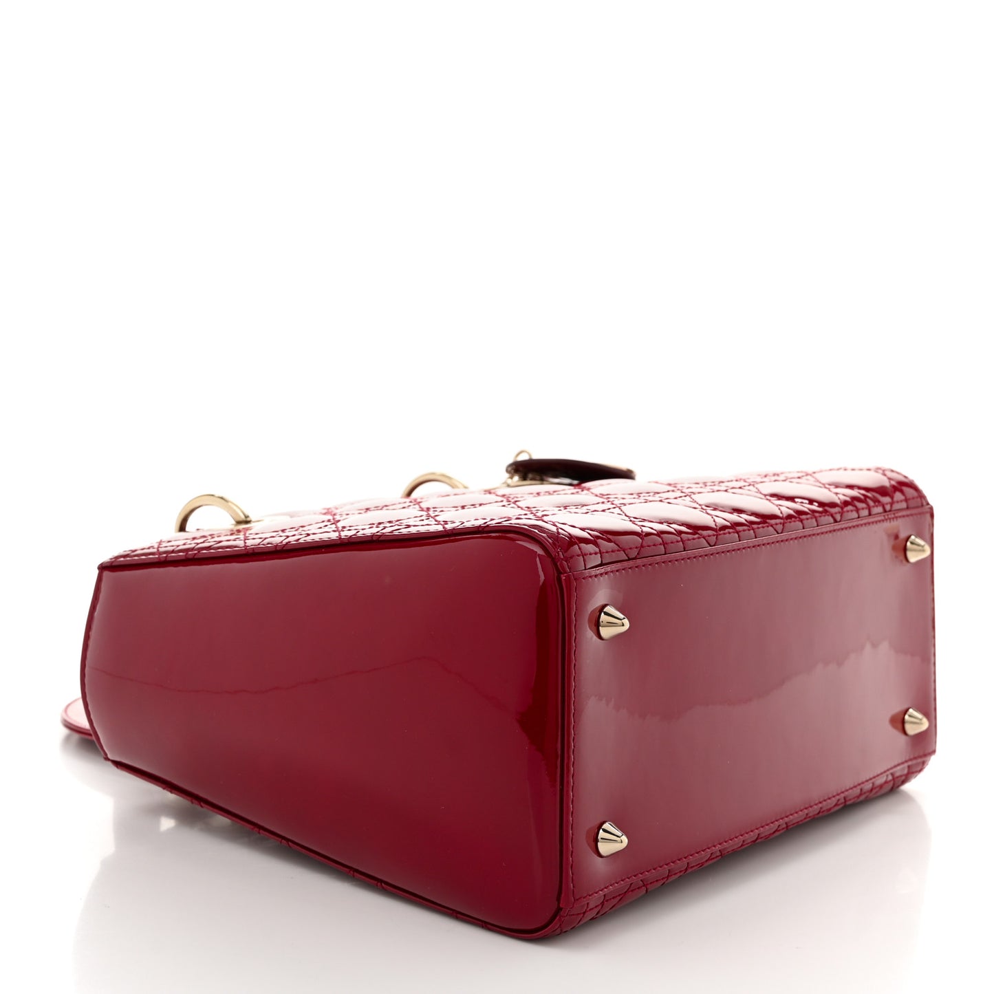 Patent Cannage Medium Lady Dior Red