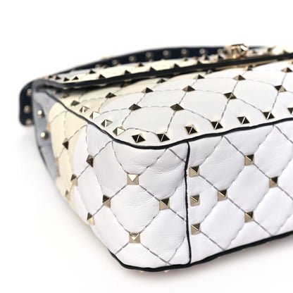 Valentino Garavani Nappa Medium Rockstud Spike Striped Shoulder Bag Multicolor 7 of 8