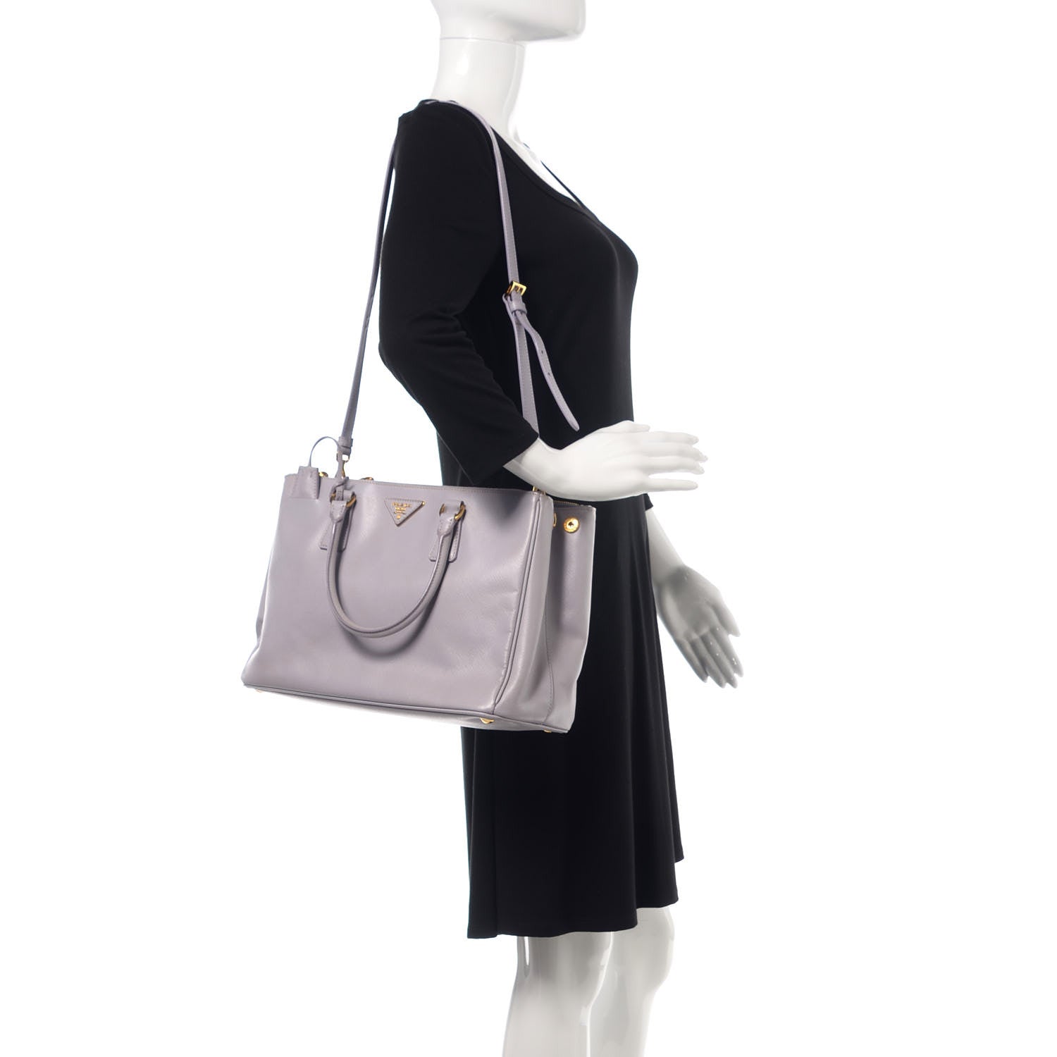 Prada Saffiano Medium Galleria Double Zip Tote Glicine 2 of 18