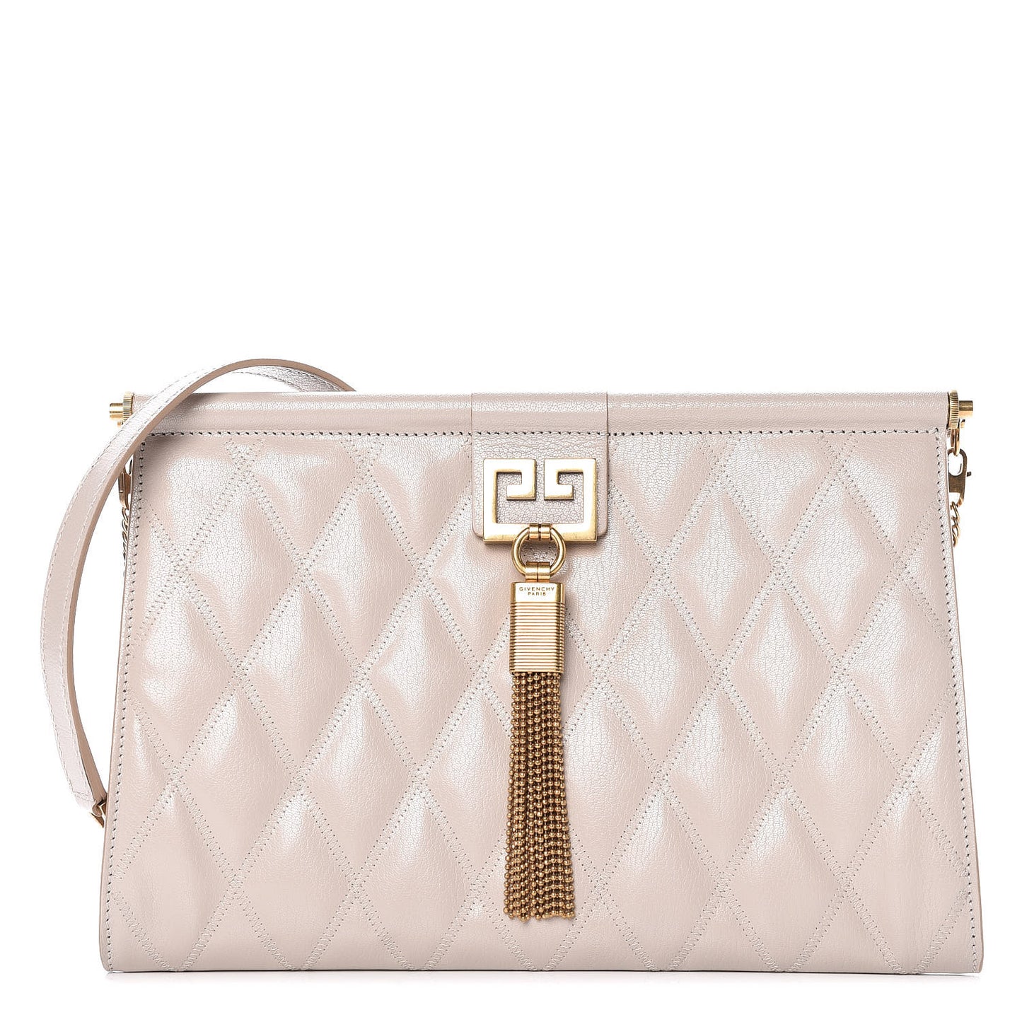 Goatskin Quilted Medium Gem Bag Natural