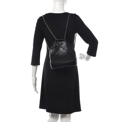 Chanel Aged Calfskin Quilted Small Gabrielle Backpack Black 2 of 7