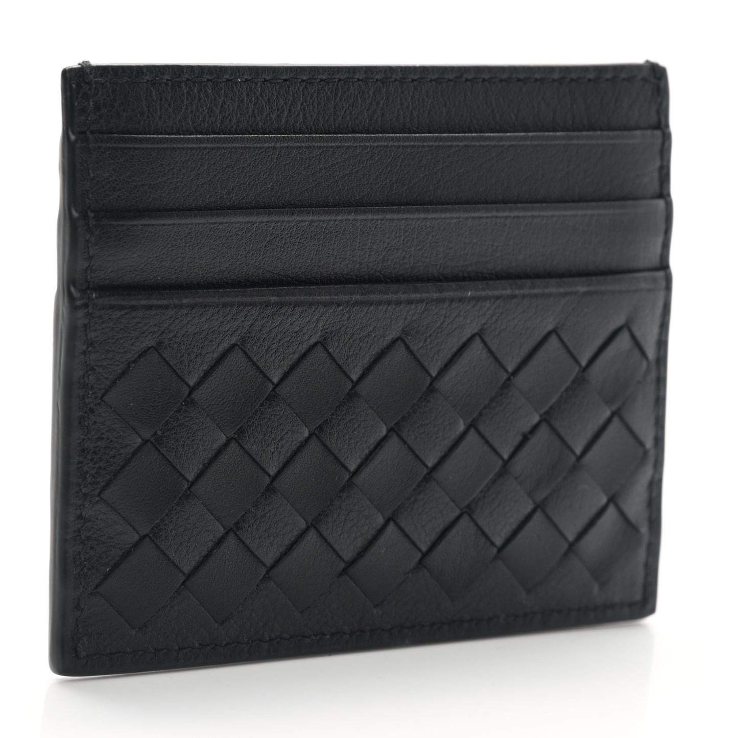 Nappa Intrecciato Card Holder Black