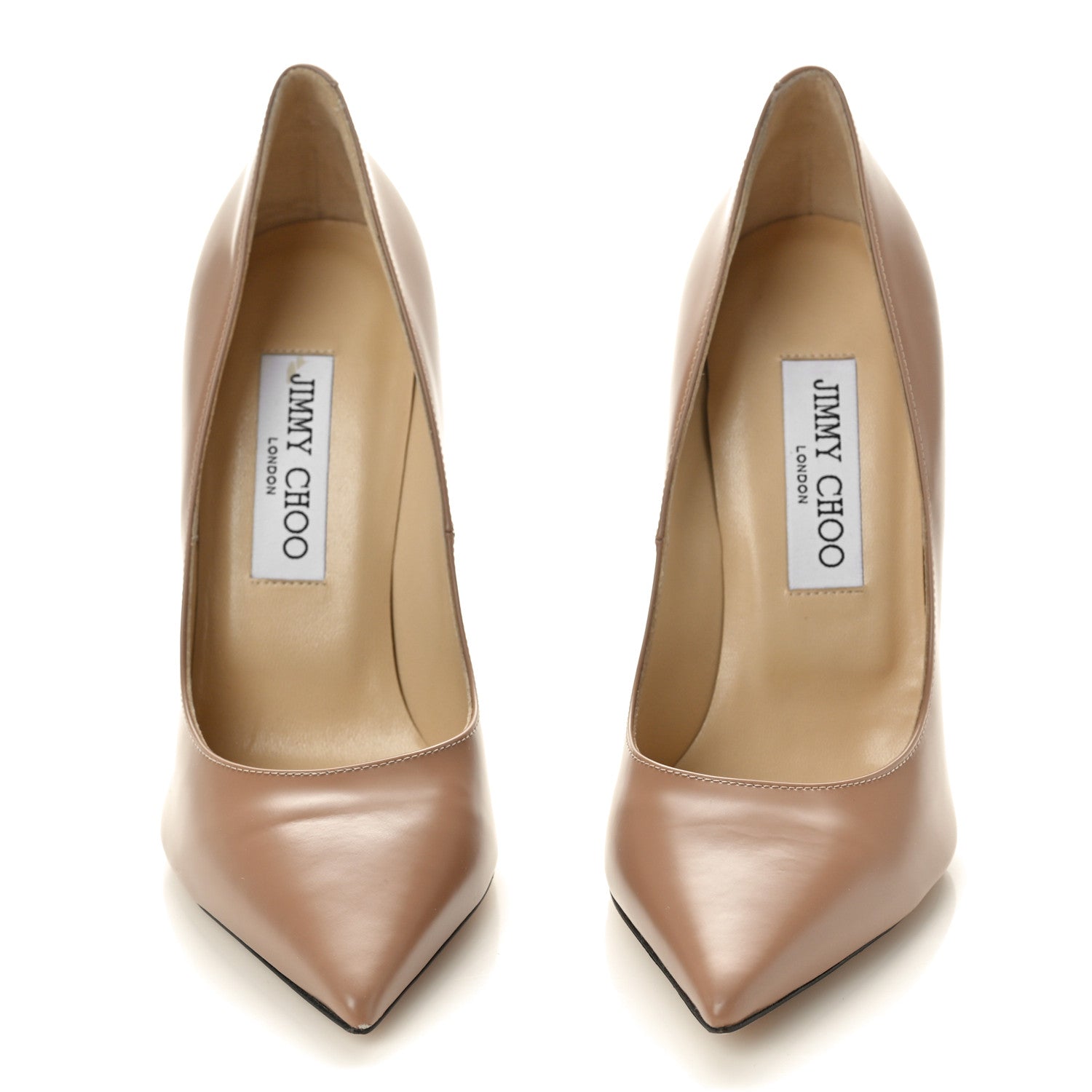 Jimmy Choo Liquid Calfskin Anouk 120 Pumps 37 Ballet Pink 5 of 8