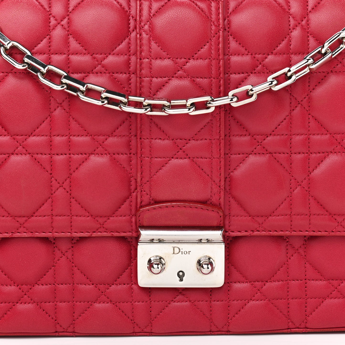 Lambskin Cannage Large Miss Dior Flap Pink
