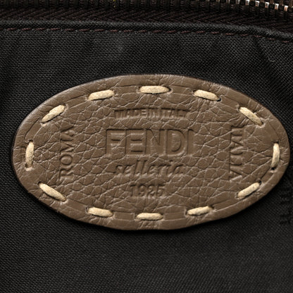 Fendi Vitello Stampa Granata Macro Stitchings Medium By The Way Boston Bag Tartufo 7 of 15
