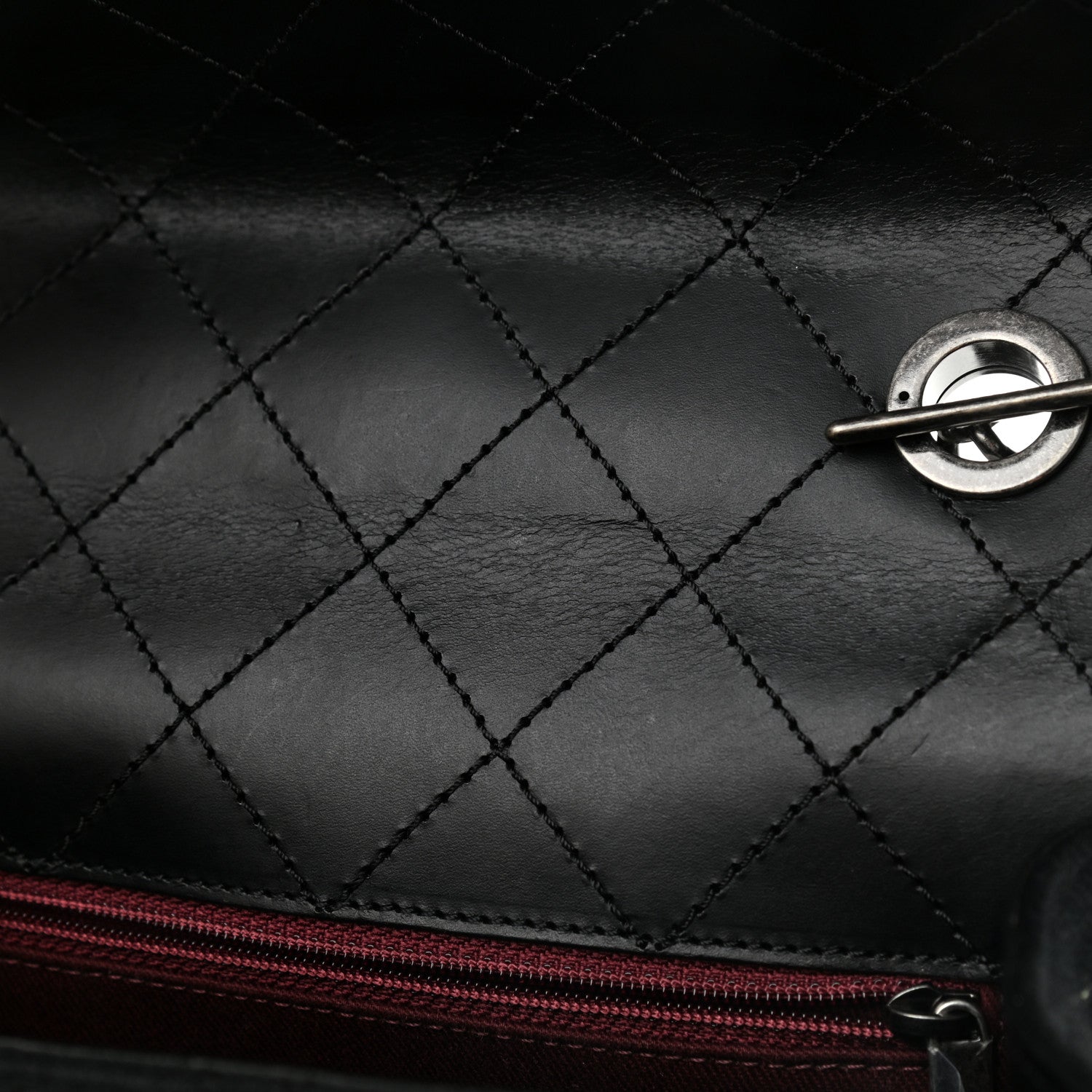 Chanel Canvas Calfskin Quilted 2-Way Flap Black 11 of 11