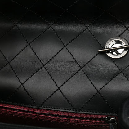 Chanel Canvas Calfskin Quilted 2-Way Flap Black 11 of 11
