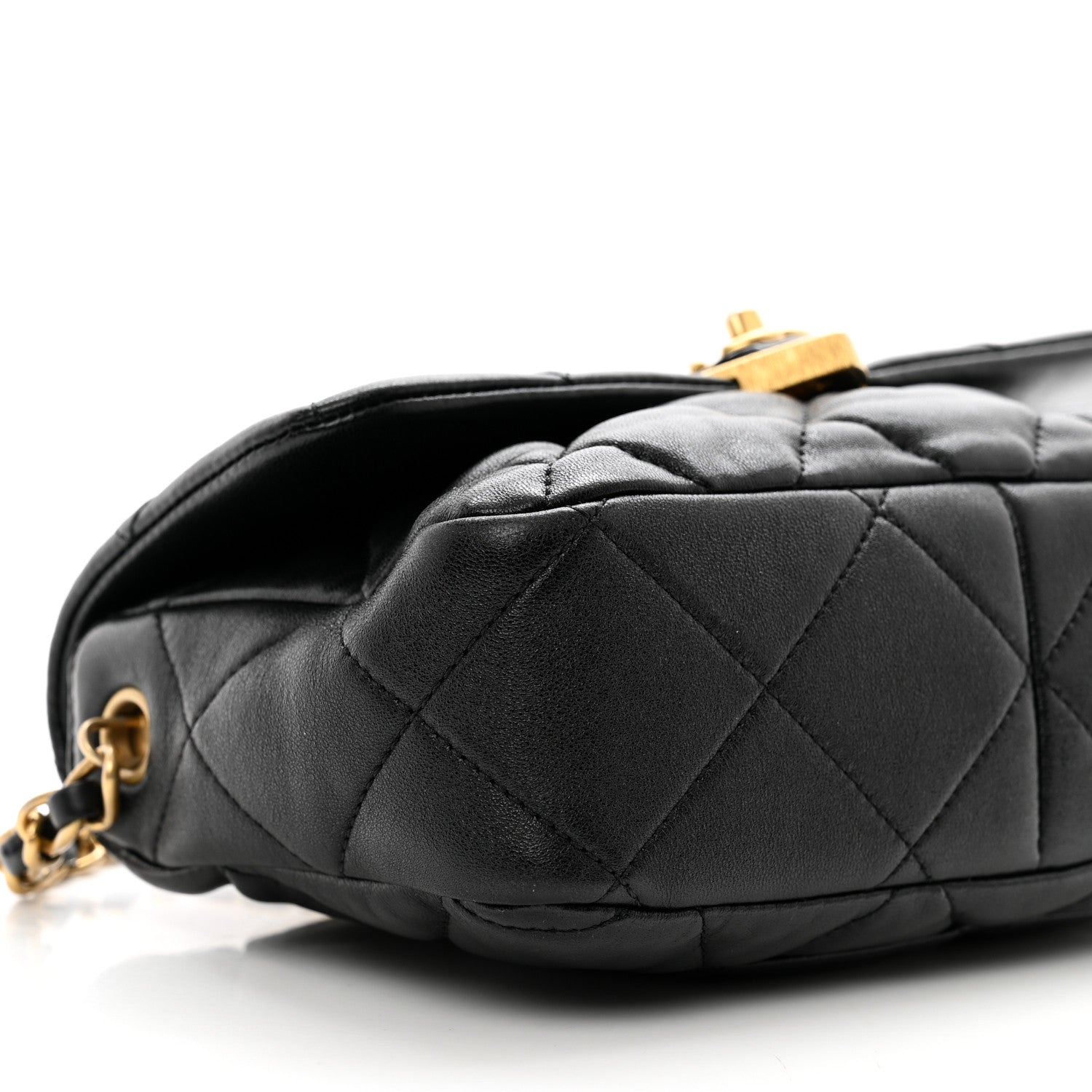 Chanel Lambskin Plexiglass Quilted Coco Love Flap Black 9 of 10