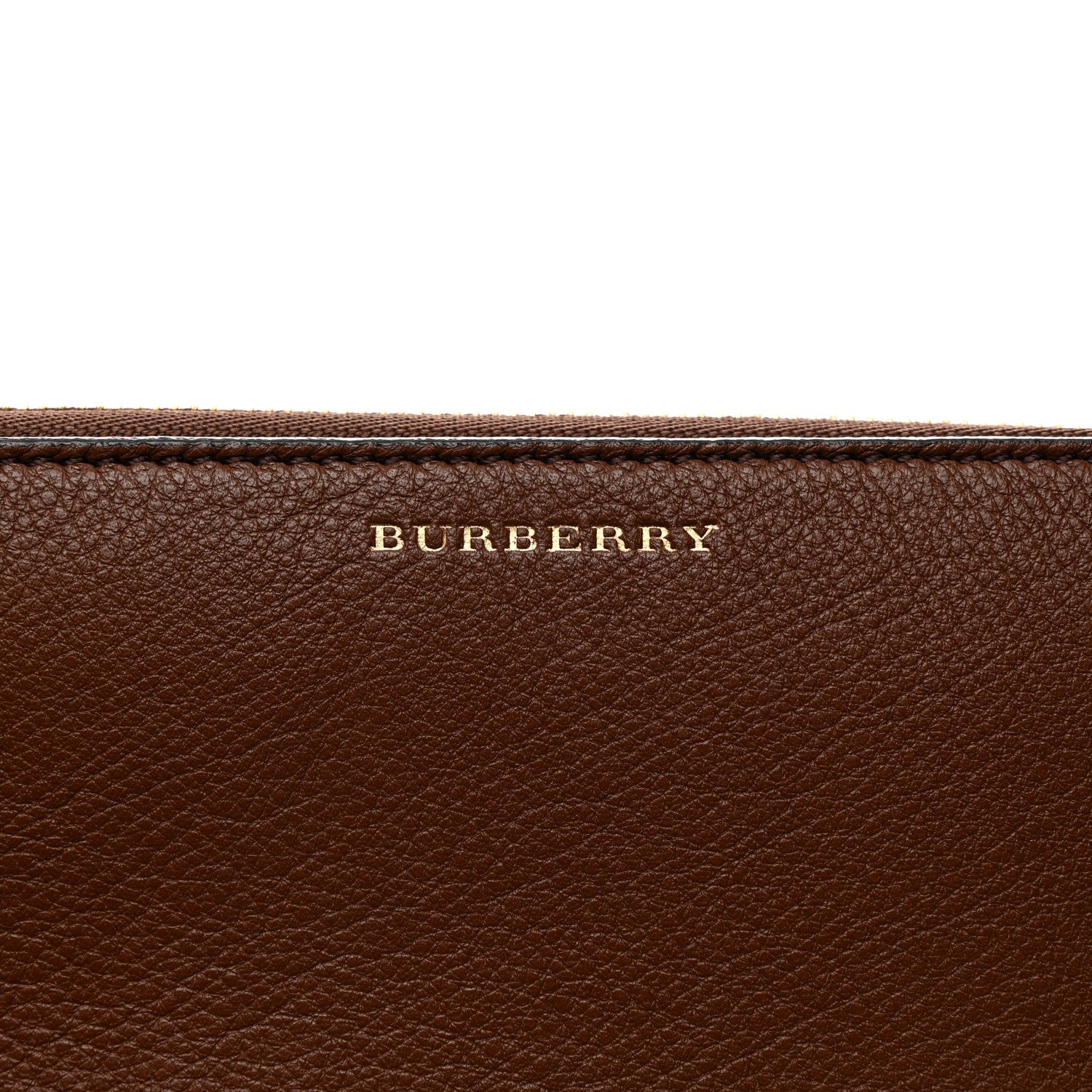 Burberry Calfskin House Check Elmore Zip Around Wallet Tan 7 of 8