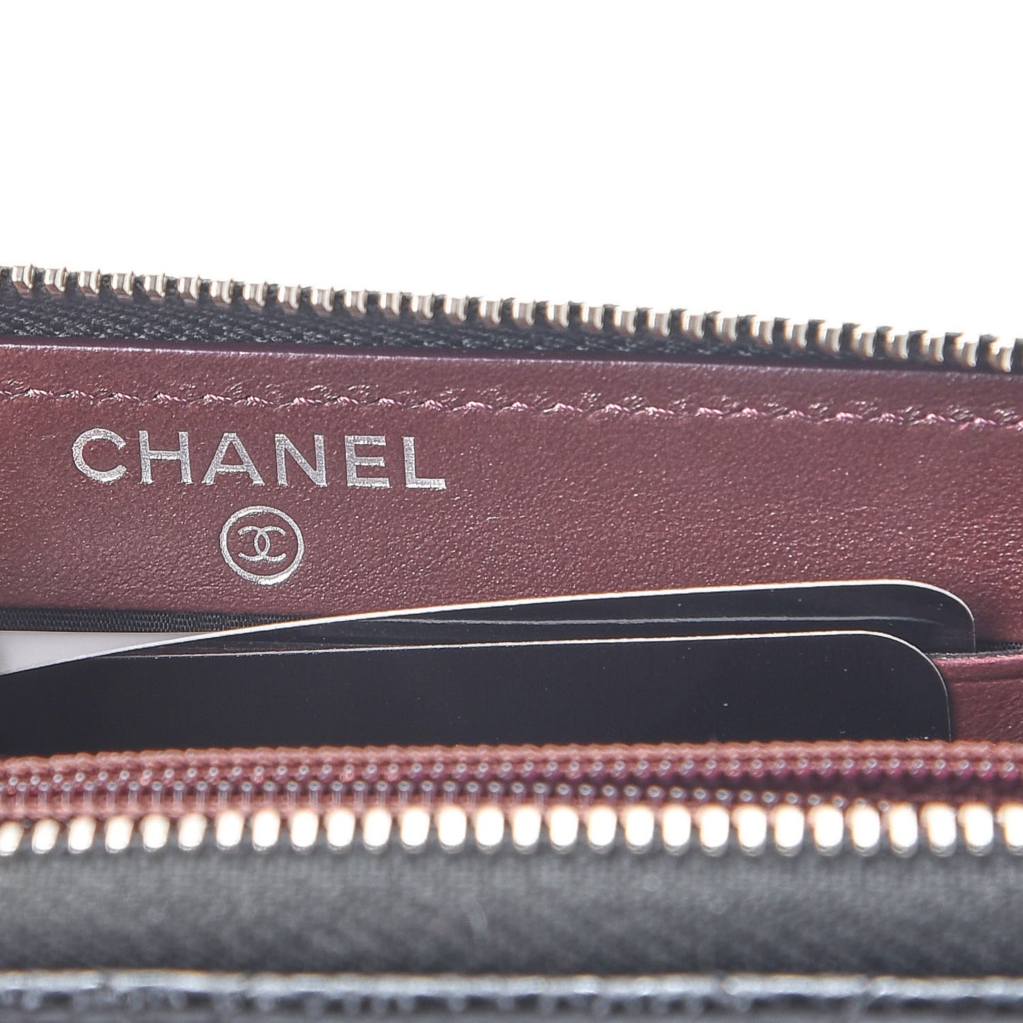 Caviar Quilted Medium Zip Around Wallet Black
