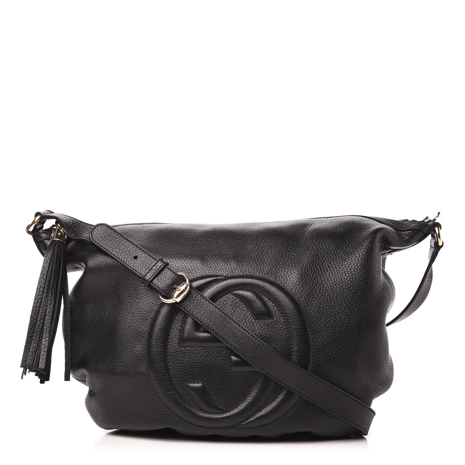 Gucci Pebbled Calfskin Medium Soho Hobo Black 1 of 11