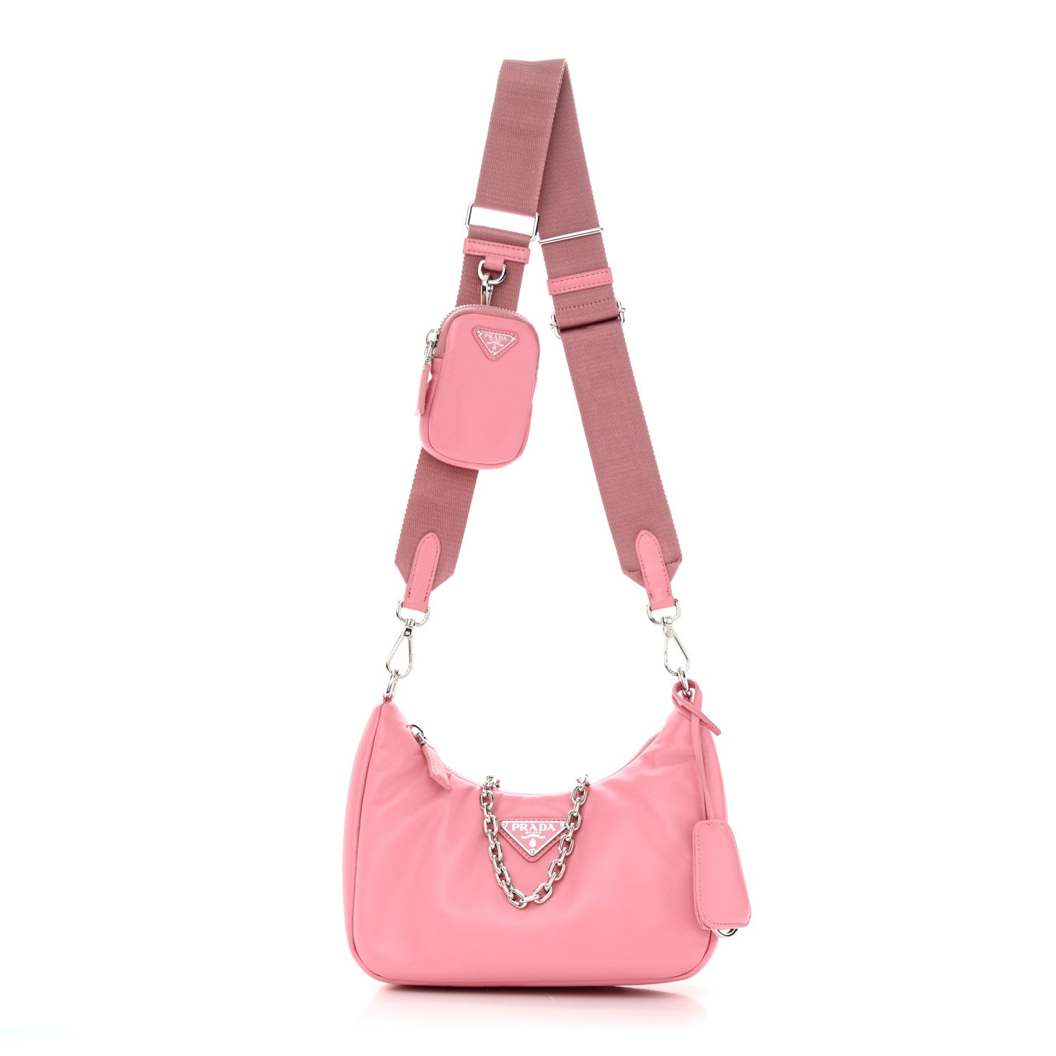 Prada Nappa Soft Padded Re-Edition 2005 Shoulder Bag Begonia 1 of 13