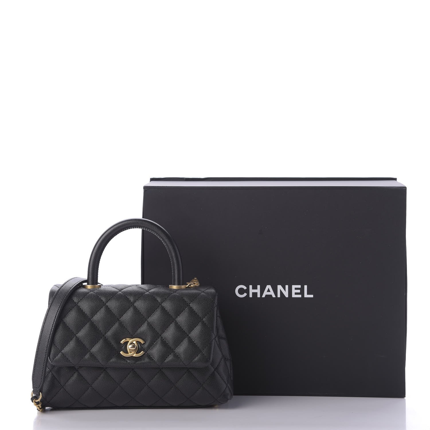 Chanel Caviar Quilted Mini Coco Handle Flap Black 10 of 10