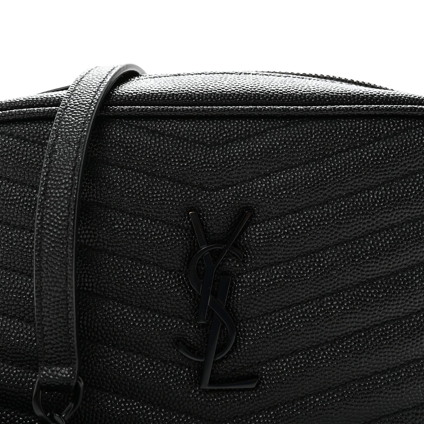 Grain De Poudre Matelasse Monochrome Monogram Mini Lou Camera Bag Black