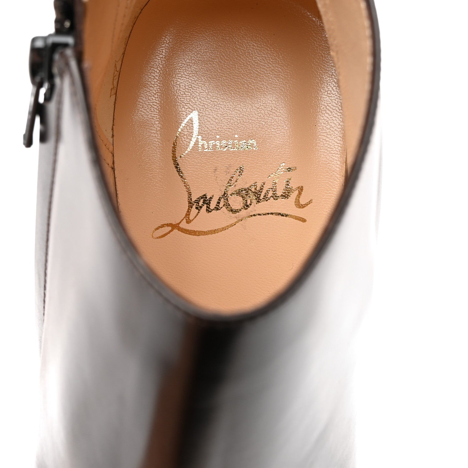 Christian Louboutin Calfskin Belle 100 Ankle Boots 37 Brown 6 of 8