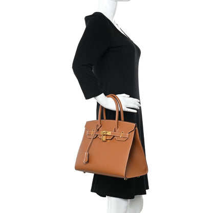 Hermes Madame Calfskin Birkin Sellier 30 Gold 2 of 10