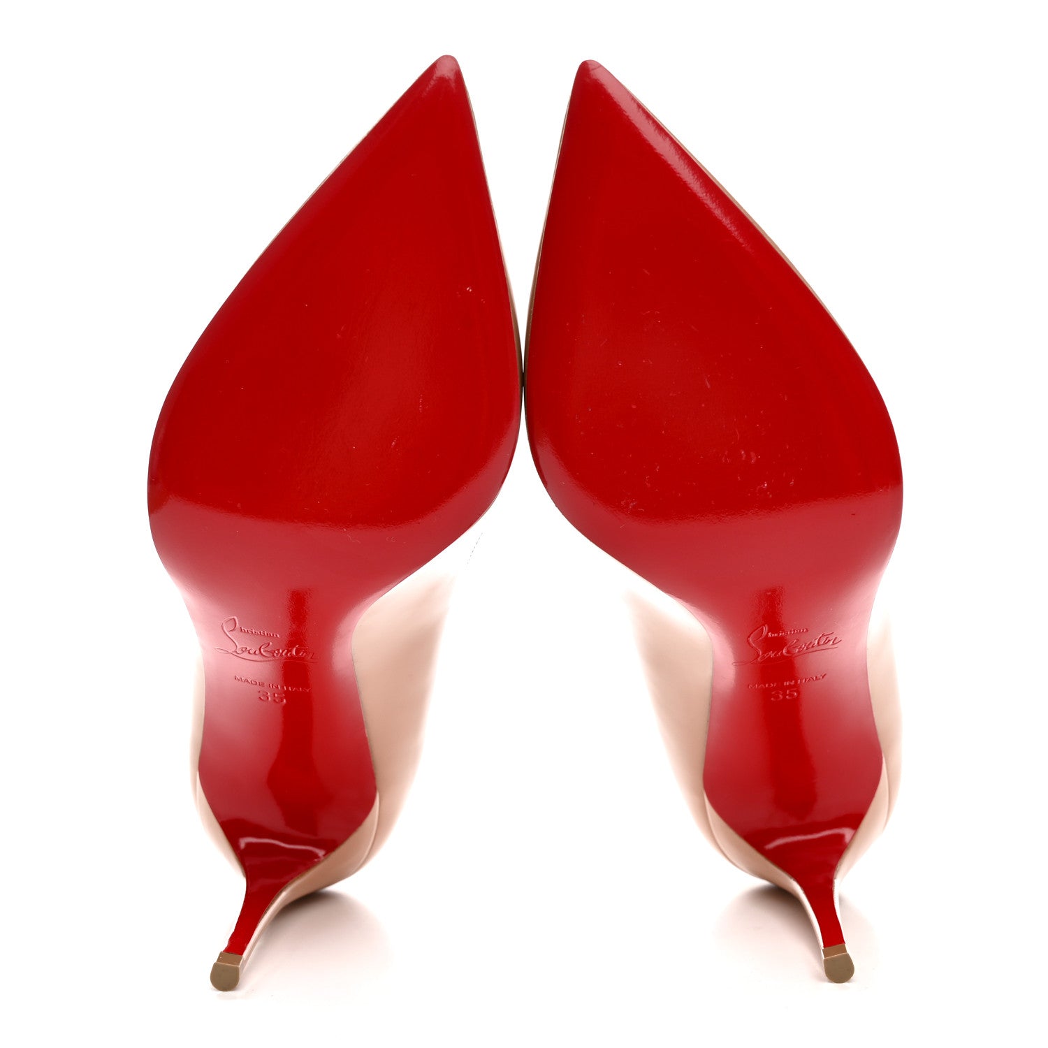 Christian Louboutin Patent Pigalle Follies 85mm Pumps 35 Nude 6 of 12