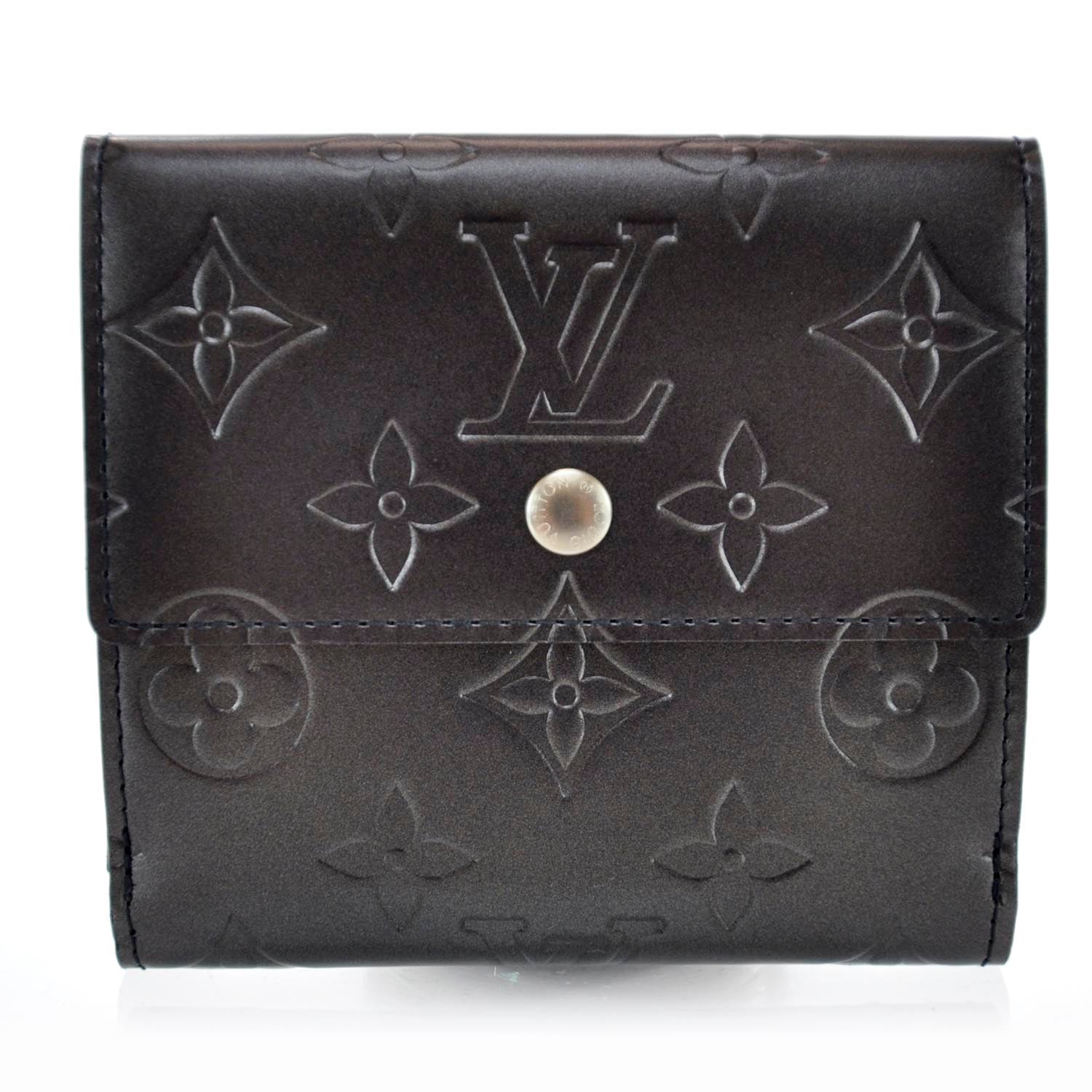 Louis Vuitton Mat Monogram Elise Wallet Black 1 of 7