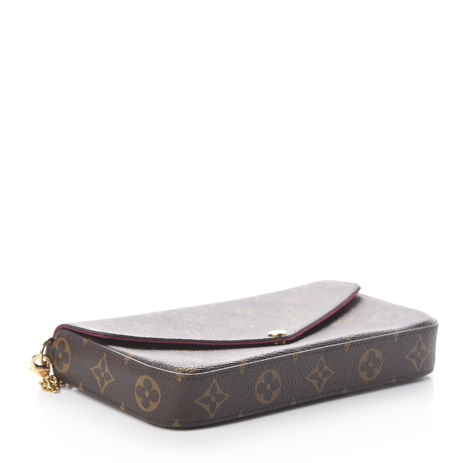 Louis Vuitton Monogram Pochette Felicie Chain Wallet Fuchsia 4 of 9