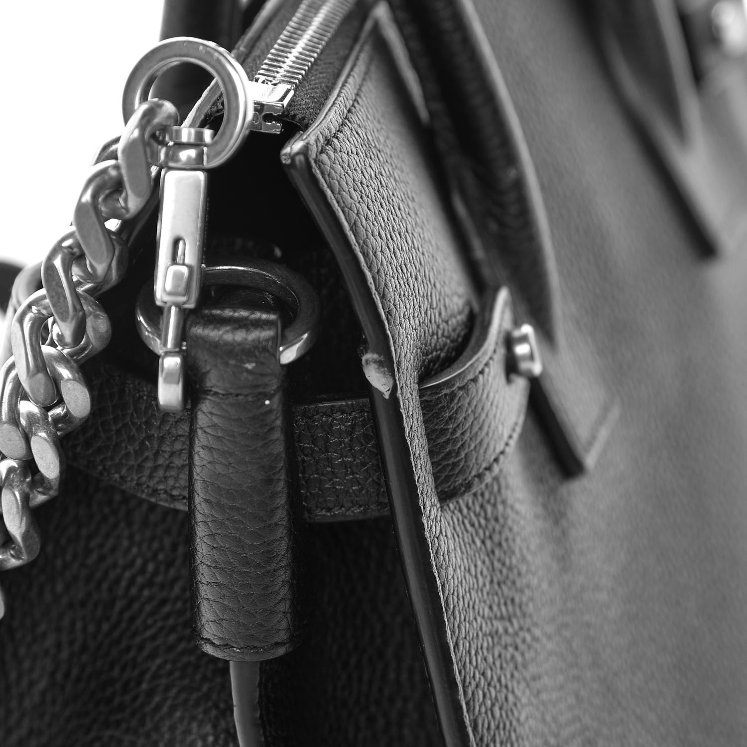Saint Laurent Grained Calfskin Baby Supple Sac De Jour Black 13 of 14