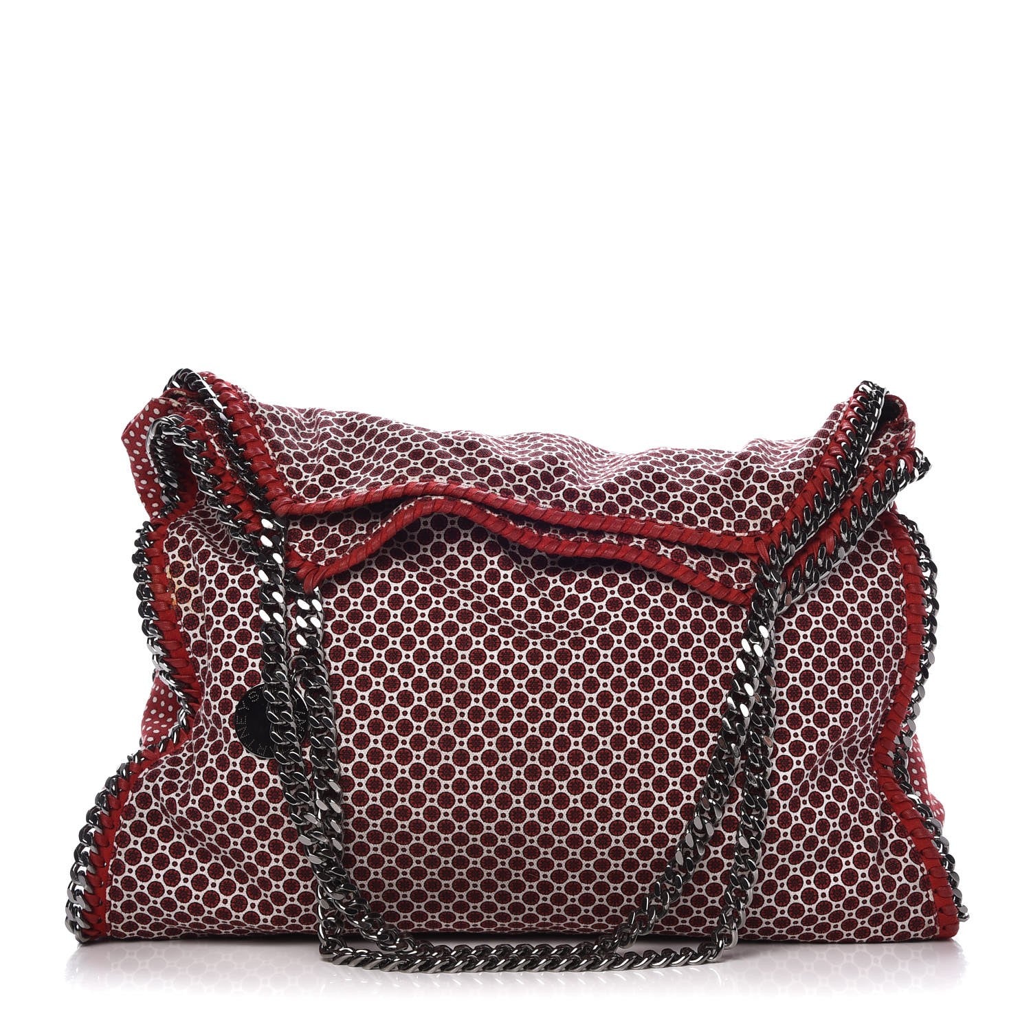 Stella McCartney Cotton Canvas Printed Big Falabella Tote Red 1 of 9
