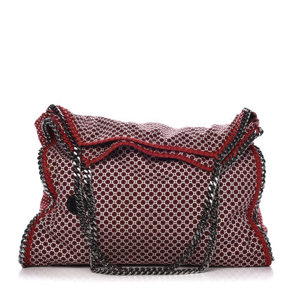 Stella McCartney Cotton Canvas Printed Big Falabella Tote Red 1 of 9
