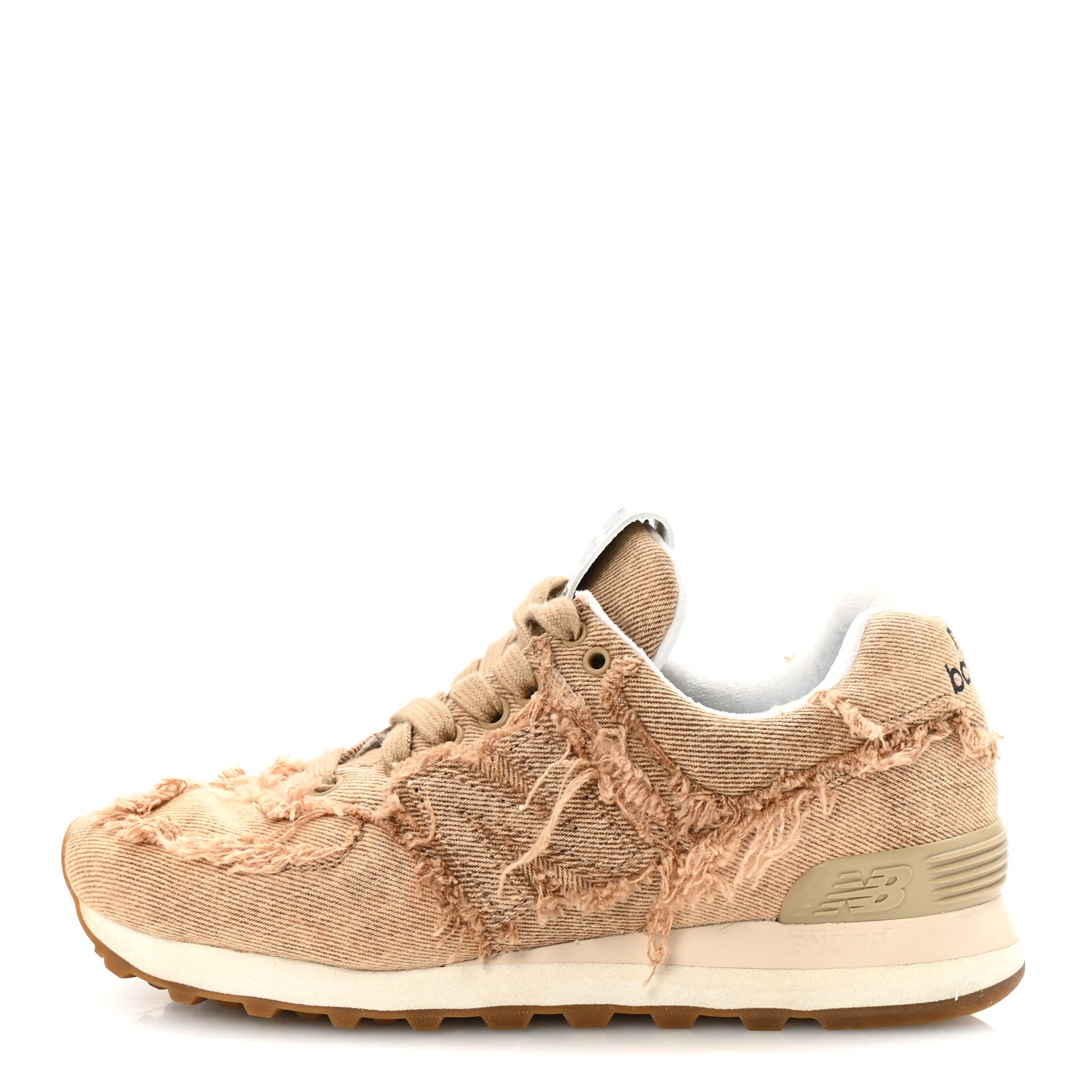 Miu Miu X NEW BALANCE Denim Marmorizzato 574 Sneakers 36 Cognac 1 of 8