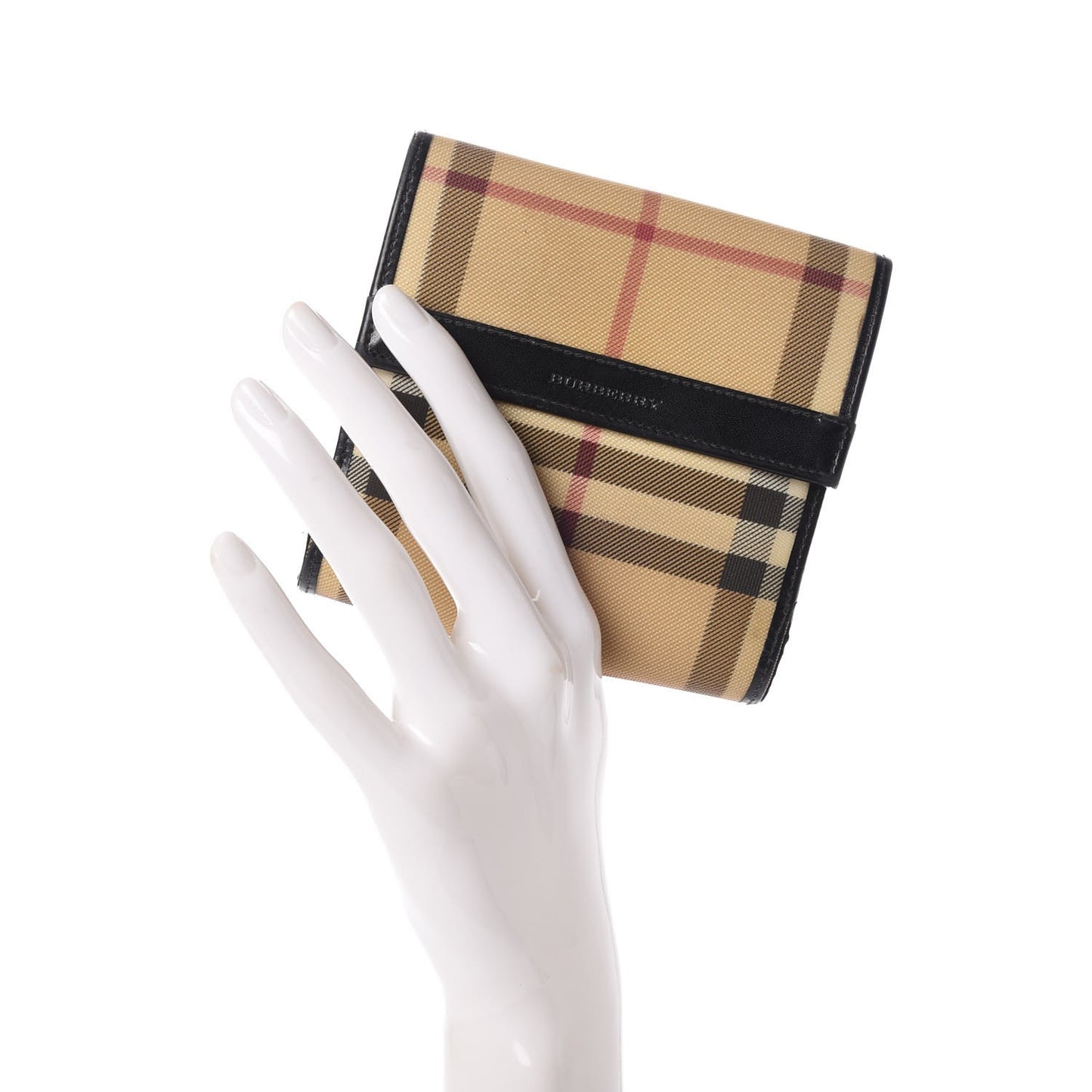House Check Compact Wallet Black
