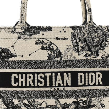 Christian Dior Canvas Zodiac Toile De Jouy Embroidered Medium Book Tote Latte 8 of 12